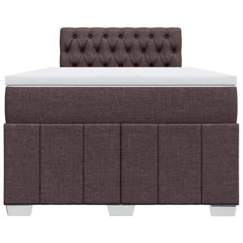 Krevet box spring s madracem tamnosmeđi 120 x 190 cm od tkanine - Tamno smeđa 120 x 190 cm Dizajn s gumbima Cijena