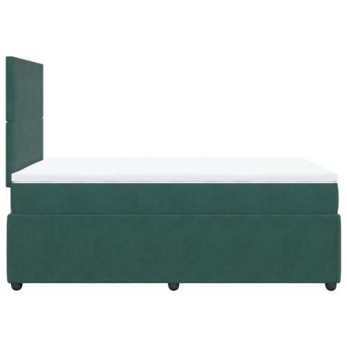 Krevet box spring s madracem tamnozeleni 120x190 cm baršunasti - Tamnozelena 120 x 190 cm Gladak dizajn Cijena