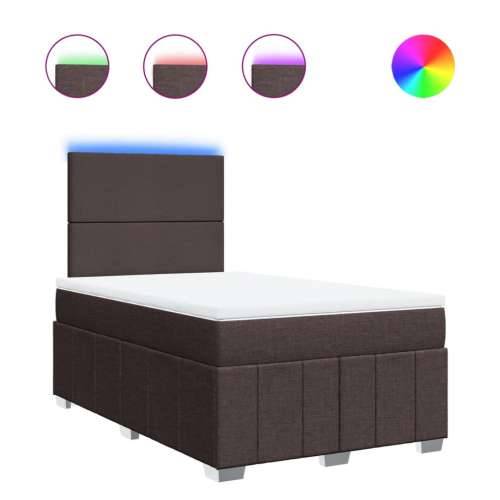 Krevet box spring s madracem tamnosmeđi 120 x 190 cm od tkanine - Tamno smeđa 120 x 190 cm Gladak dizajn Cijena