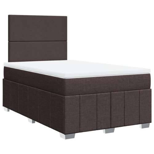 Krevet box spring s madracem tamnosmeđi 120 x 190 cm od tkanine - Tamno smeđa 120 x 190 cm Gladak dizajn Cijena