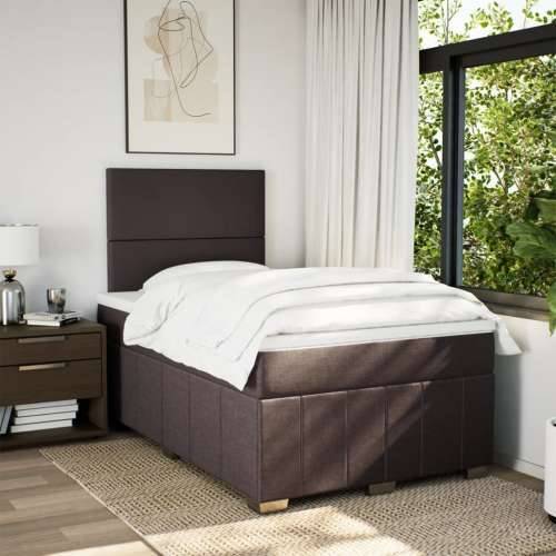 Krevet box spring s madracem tamnosmeđi 120 x 190 cm od tkanine - Tamno smeđa 120 x 190 cm Gladak dizajn Cijena