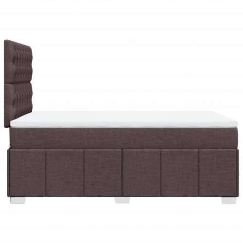 Krevet box spring s madracem tamnosmeđi 120 x 190 cm od tkanine - Tamno smeđa 120 x 190 cm Dizajn s gumbima Cijena