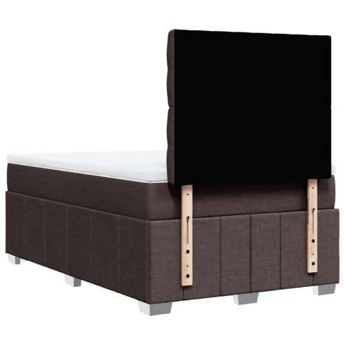 Krevet box spring s madracem tamnosmeđi 120 x 190 cm od tkanine - Tamno smeđa 120 x 190 cm Dizajn s gumbima Cijena
