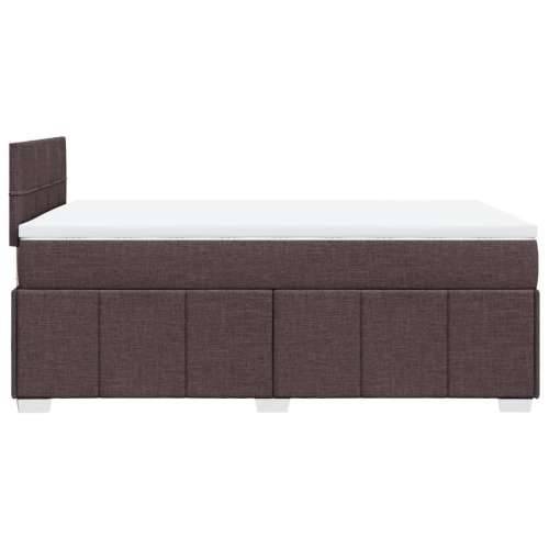 Krevet box spring s madracem tamnosmeđi 120 x 190 cm od tkanine - Tamno smeđa 120 x 190 cm Blok s kvadratima Cijena