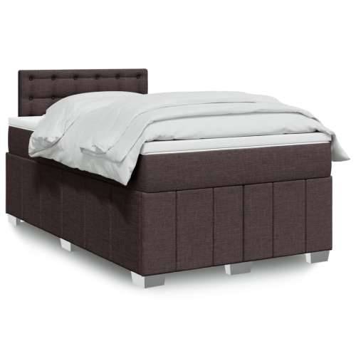 Krevet box spring s madracem tamnosmeđi 120 x 190 cm od tkanine - Tamno smeđa 120 x 190 cm gumbi Cijena