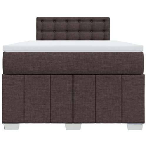 Krevet box spring s madracem tamnosmeđi 120 x 190 cm od tkanine - Tamno smeđa 120 x 190 cm gumbi Cijena