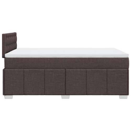 Krevet box spring s madracem tamnosmeđi 120 x 190 cm od tkanine - Tamno smeđa 120 x 190 cm gumbi Cijena