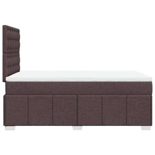 Krevet box spring s madracem tamnosmeđi 120 x 190 cm od tkanine - Tamno smeđa 120 x 190 cm gumbi Cijena
