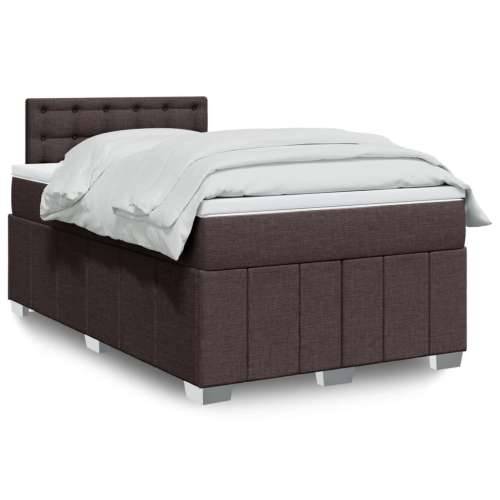 Krevet box spring s madracem tamnosmeđi 120 x 190 cm od tkanine - Tamno smeđa 120 x 190 cm gumbi Cijena