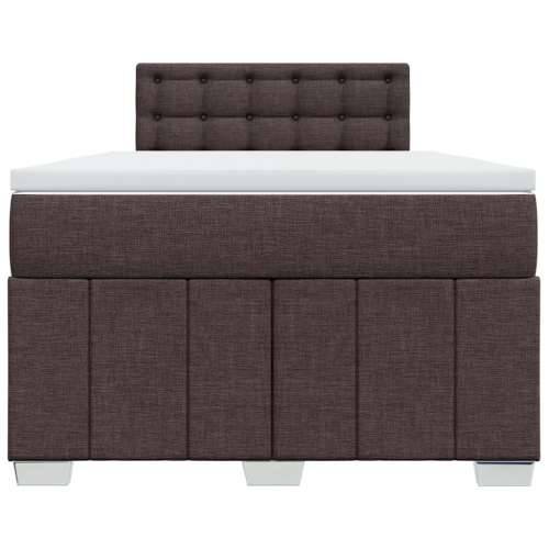 Krevet box spring s madracem tamnosmeđi 120 x 190 cm od tkanine - Tamno smeđa 120 x 190 cm gumbi Cijena
