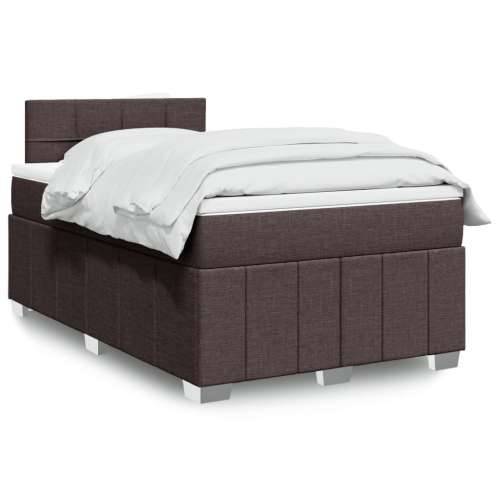 Krevet box spring s madracem tamnosmeđi 120 x 190 cm od tkanine - Tamno smeđa 120 x 190 cm Blok s kvadratima Cijena