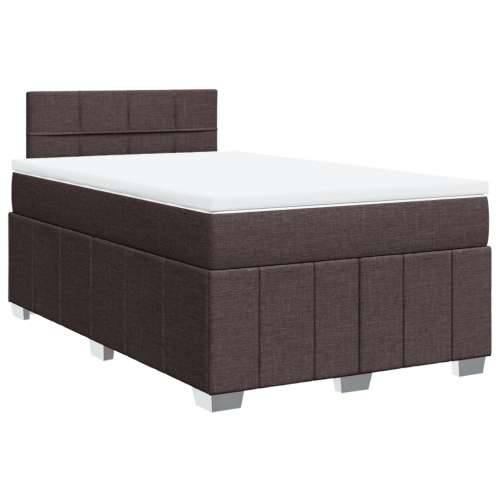 Krevet box spring s madracem tamnosmeđi 120 x 190 cm od tkanine - Tamno smeđa 120 x 190 cm Blok s kvadratima Cijena
