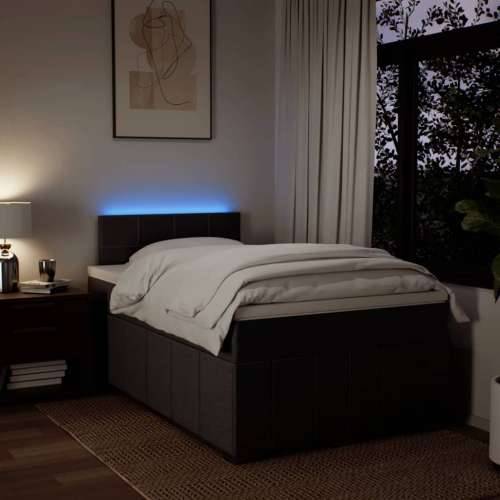 Krevet box spring s madracem tamnosmeđi 120 x 190 cm od tkanine - Tamno smeđa 120 x 190 cm Blok s kvadratima Cijena
