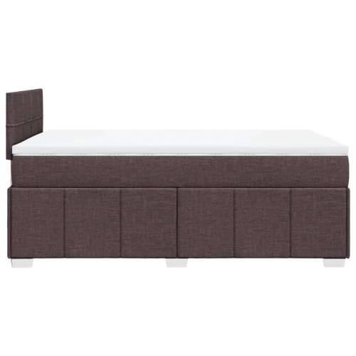Krevet box spring s madracem tamnosmeđi 120 x 190 cm od tkanine - Tamno smeđa 120 x 190 cm Blok s kvadratima Cijena
