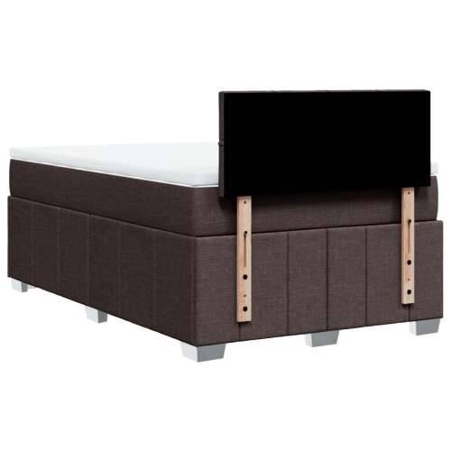 Krevet box spring s madracem tamnosmeđi 120 x 190 cm od tkanine - Tamno smeđa 120 x 190 cm Blok s kvadratima Cijena