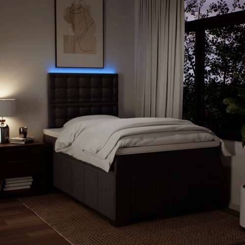 Krevet box spring s madracem tamnosmeđi 120 x 190 cm od tkanine - Tamno smeđa 120 x 190 cm gumbi Cijena