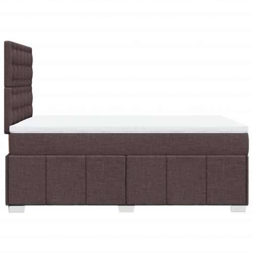 Krevet box spring s madracem tamnosmeđi 120 x 190 cm od tkanine - Tamno smeđa 120 x 190 cm gumbi Cijena