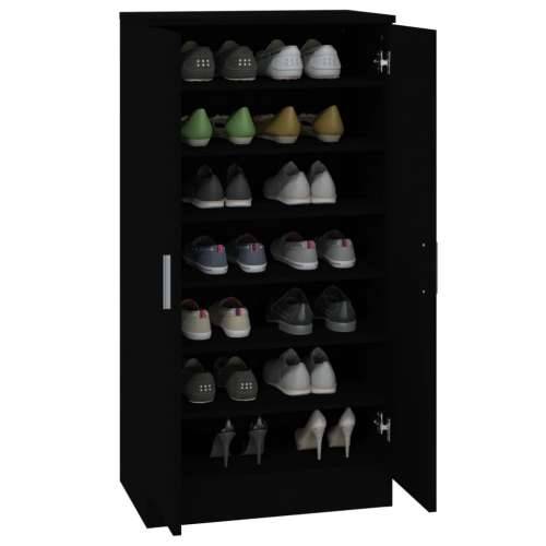 Ormarić za cipele crni 55 x 35 x 108 cm od konstruiranog drva - Crna 1 Cijena