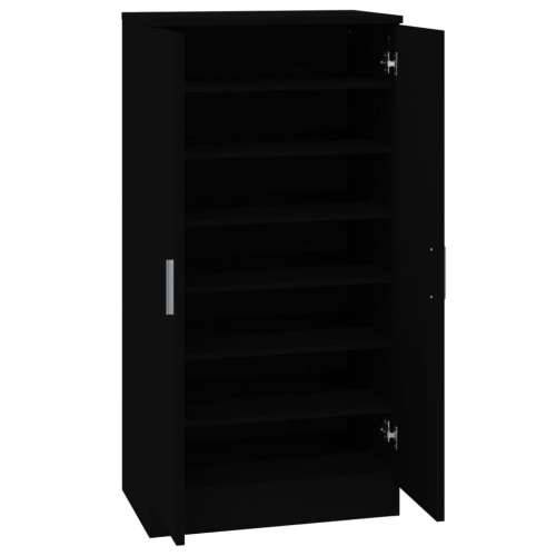 Ormarić za cipele crni 55 x 35 x 108 cm od konstruiranog drva - Crna 1 Cijena