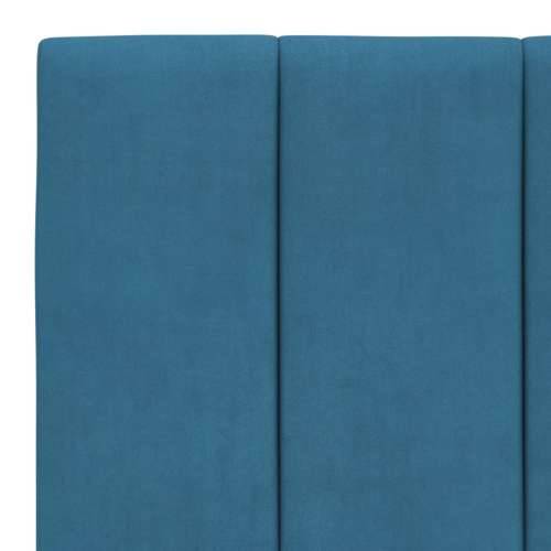 Krevet s madracem plavi 100 x 200 cm baršunasti - Plava 100 x 200 cm Cijena