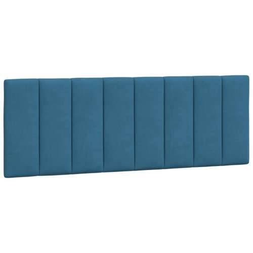 Okvir kreveta s LED svjetlima plavi 120 x 200 cm baršunasti - Plava 120 x 200 cm Cijena