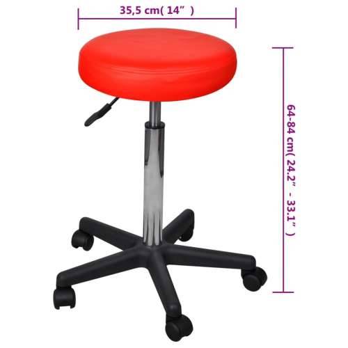 Uredski stolci od umjetne kože 2 kom crveni 35,5x84 cm Cijena