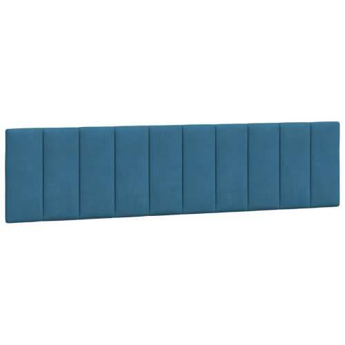 Okvir kreveta s LED svjetlima plavi 200 x 200 cm baršunasti - Plava 200 x 200 cm Cijena