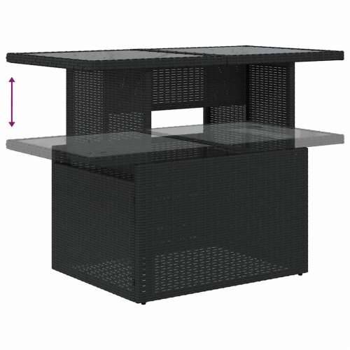 Vrtna garnitura - 7-dijelni set vrtnih sofa od poliratana s jastucima crni - Crna i krem 1 Cijena