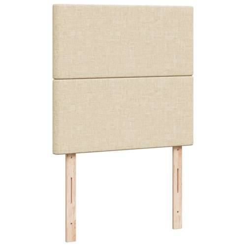 Krevet s oprugama i madracem krem 90 x 190 cm od tkanine - Krema 90 x 190 cm Gladak dizajn Cijena