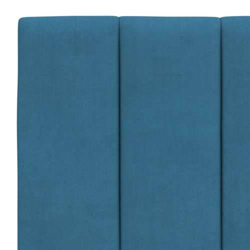 Krevet s madracem plavi 120 x 200 cm baršunasti - Plava 120 x 200 cm Cijena