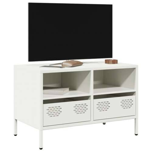 TV ormarić bijeli 68 x 39 x 43,5 cm hladno valjani čelik - Bijela 1 68 cm Cijena