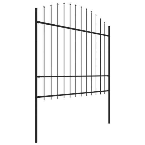 Vrtna ograda s ukrasnim kopljima (1,5-1,75) x 8,5 m čelična crna - 1 8.9 m 150-175 cm Cijena