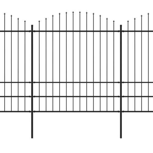 Vrtna ograda s ukrasnim kopljima (1,75-2) x 5,1 m čelična crna Cijena