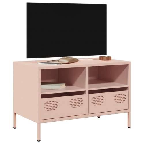 TV ormarić ružičasti 68 x 39 x 43,5 cm hladno valjani čelik - Ružičasta 1 68 cm Cijena