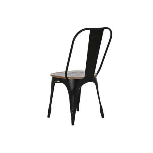Blagavaonska stolica Home ESPRIT Crna Tamno smeđi Drvo Metal 48 x 55 x 92 cm Cijena