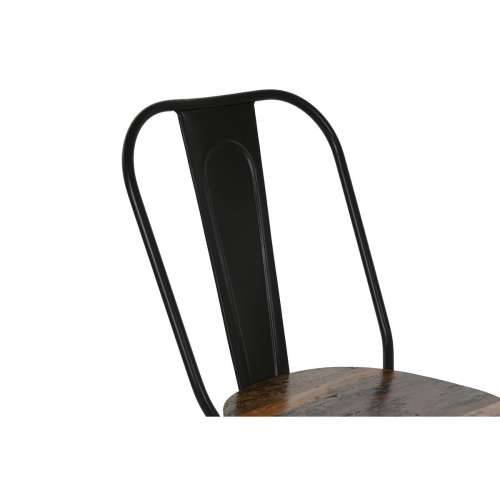 Blagavaonska stolica Home ESPRIT Crna Tamno smeđi Drvo Metal 48 x 55 x 92 cm Cijena