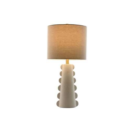 Stolna svjetiljka Home ESPRIT Bijela Lan Gres Keramika 30 x 30 x 64 cm Cijena