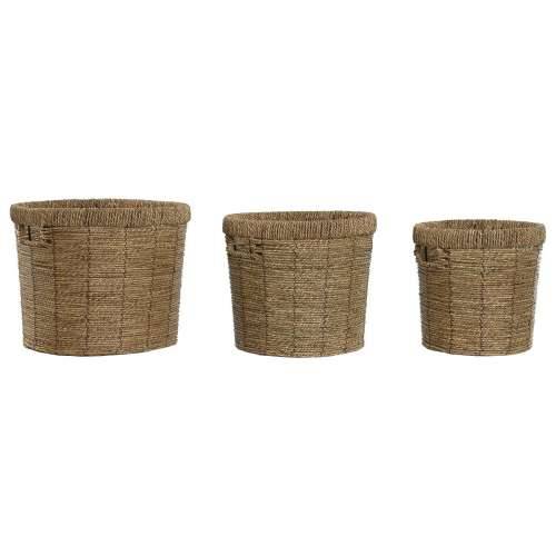 Set žardinjera Home ESPRIT Smeđa Metal Vlakna Tropsko 36 x 36 x 29 cm Cijena