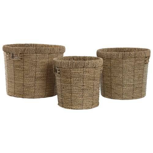 Set žardinjera Home ESPRIT Smeđa Metal Vlakna Tropsko 36 x 36 x 29 cm Cijena
