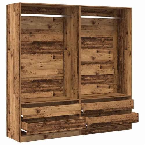 Ormar boja staro drvo 100 x 50 x 200 cm od konstruiranog drva - Staro drvo 100 x 50 x 200 cm 1 2 ladice Cijena