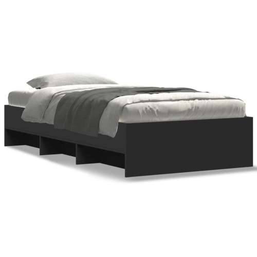 Okvir za krevet crni 75 x 190 cm od konstruiranog drva - Crna 75 x 190 cm Cijena