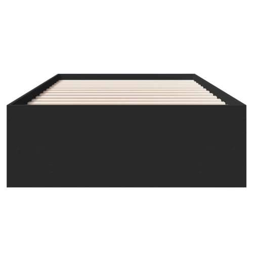 Okvir za krevet crni 75 x 190 cm od konstruiranog drva - Crna 75 x 190 cm Cijena