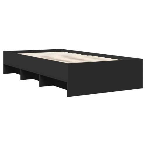 Okvir za krevet crni 75 x 190 cm od konstruiranog drva - Crna 75 x 190 cm Cijena