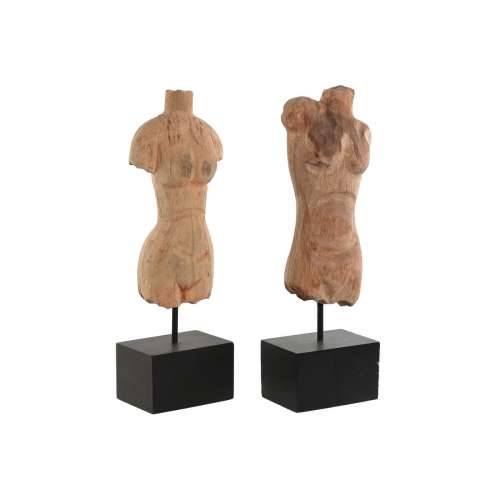 Ukrasna figura Home ESPRIT Smeđa Crna Dama Moški 13 x 9 x 40 cm (2 kom.) Cijena