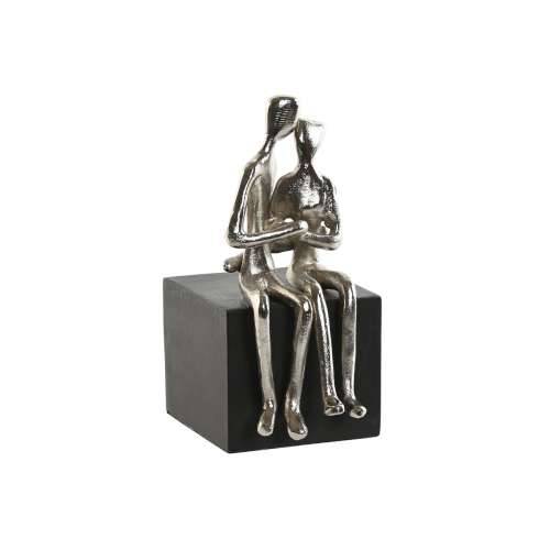 Ukrasna figura Home ESPRIT Crna Srebrna Partner 9 x 13 x 20 cm Cijena