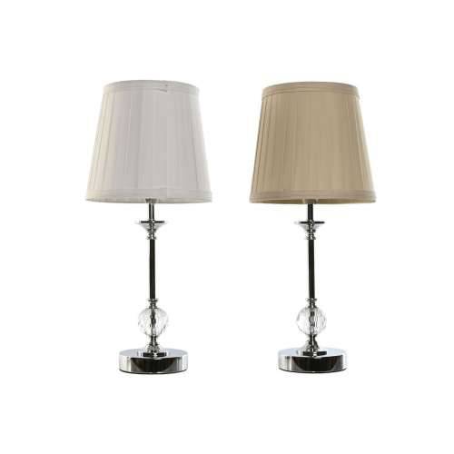 Stolna svjetiljka Home ESPRIT Bijela Bež Metal 25 W 220 V 20 x 20 x 46 cm (2 kom.) Cijena