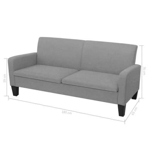 2-dijelni set sofa od tkanina svjetlosivi Cijena