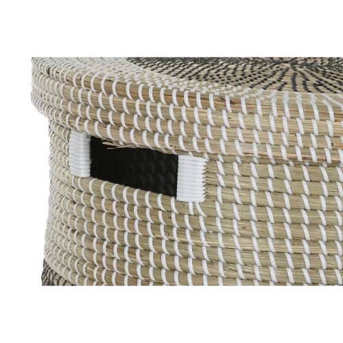 Set košara Home ESPRIT Bijela Crna Prirodno Morska trava 44 x 44 x 51 cm (2 Dijelovi) Cijena