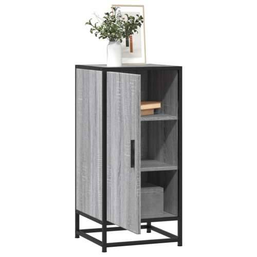 Komoda boja hrasta sonome 35,5x35x76 cm konstruirano drvo metal - Sivi hrast sonoma 1 Cijena