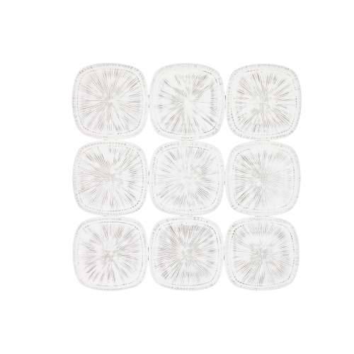 Zidni Ukras Home ESPRIT Bijela moderan Premaz u shabby stilu 89 x 2,5 x 89 cm Cijena